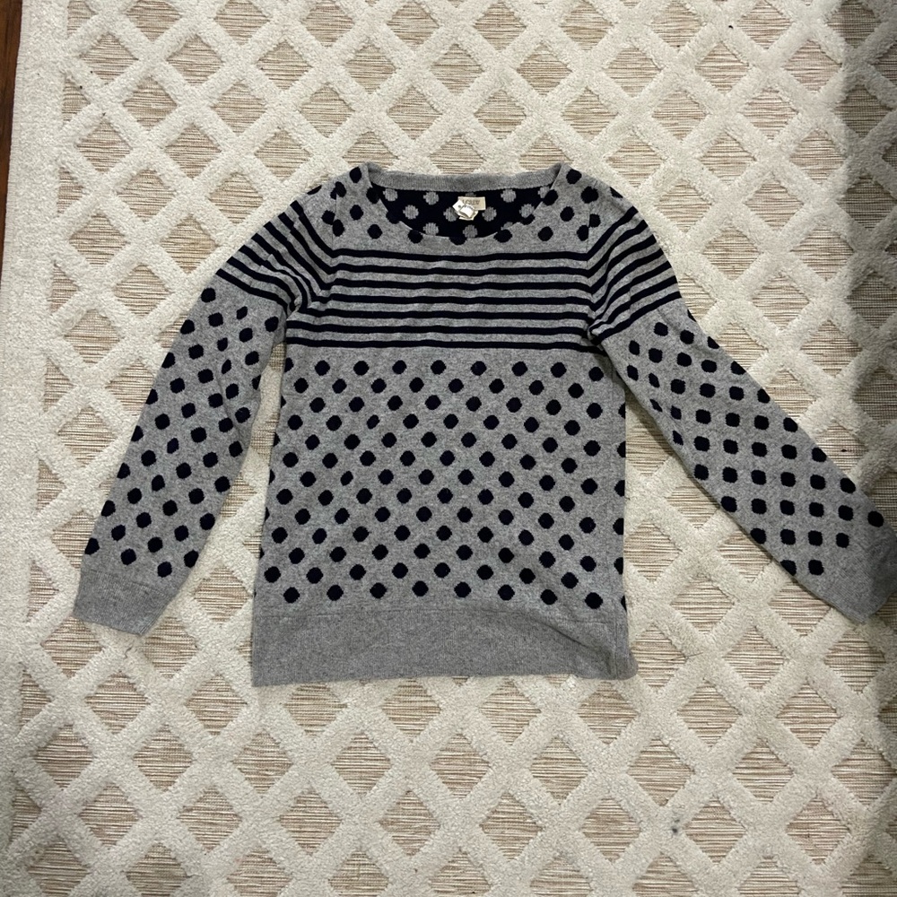 Crew Polka Dot Sweater Small